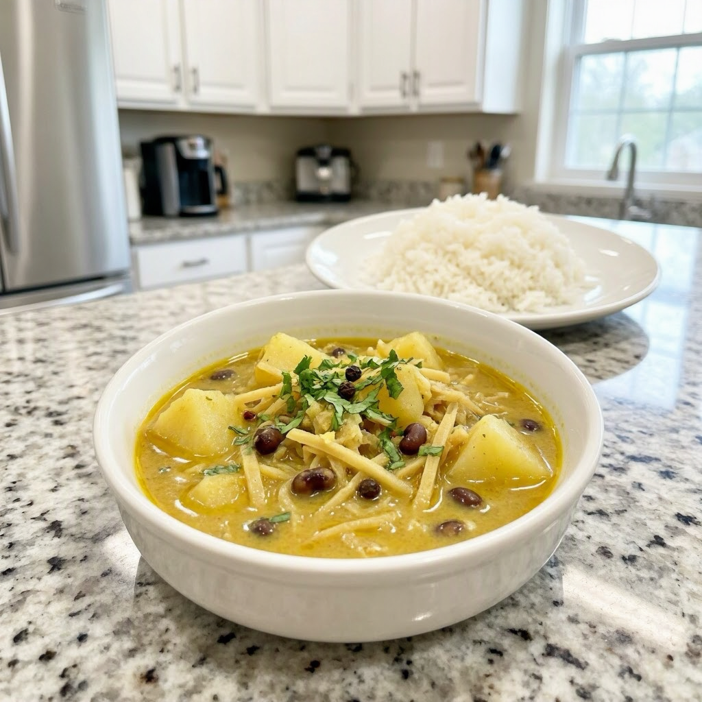 Aloo Tama Bodi (Potato, Bamboo Shoot & Black-Eyed Pea Curry)