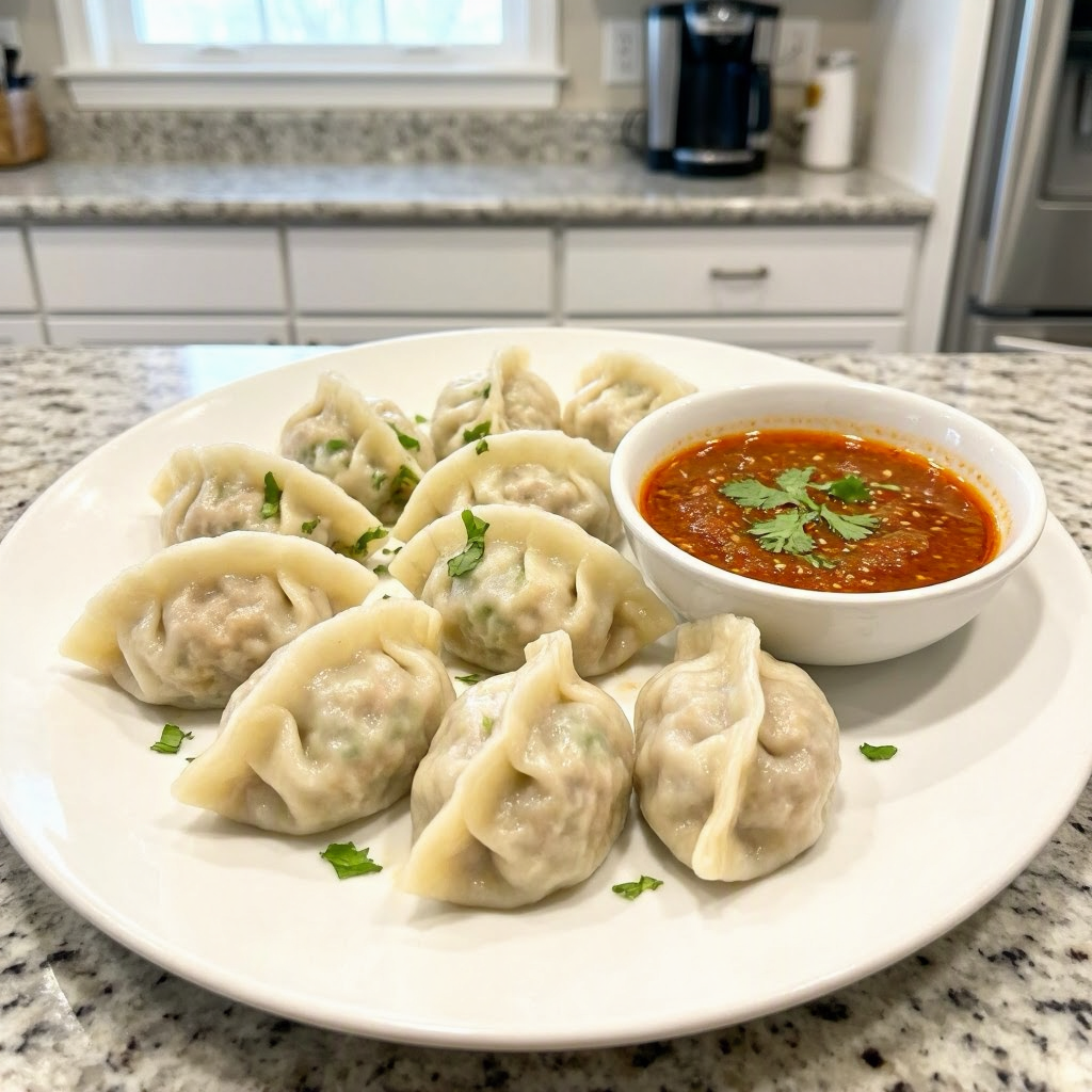 Buff Momo (Nepali Buffalo Steamed Dumplings)