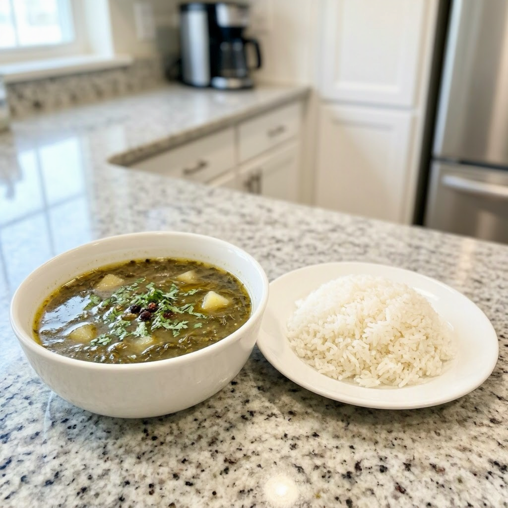 Gundruk Ko Jhol (Nepali Fermented Greens Soup with Potato)